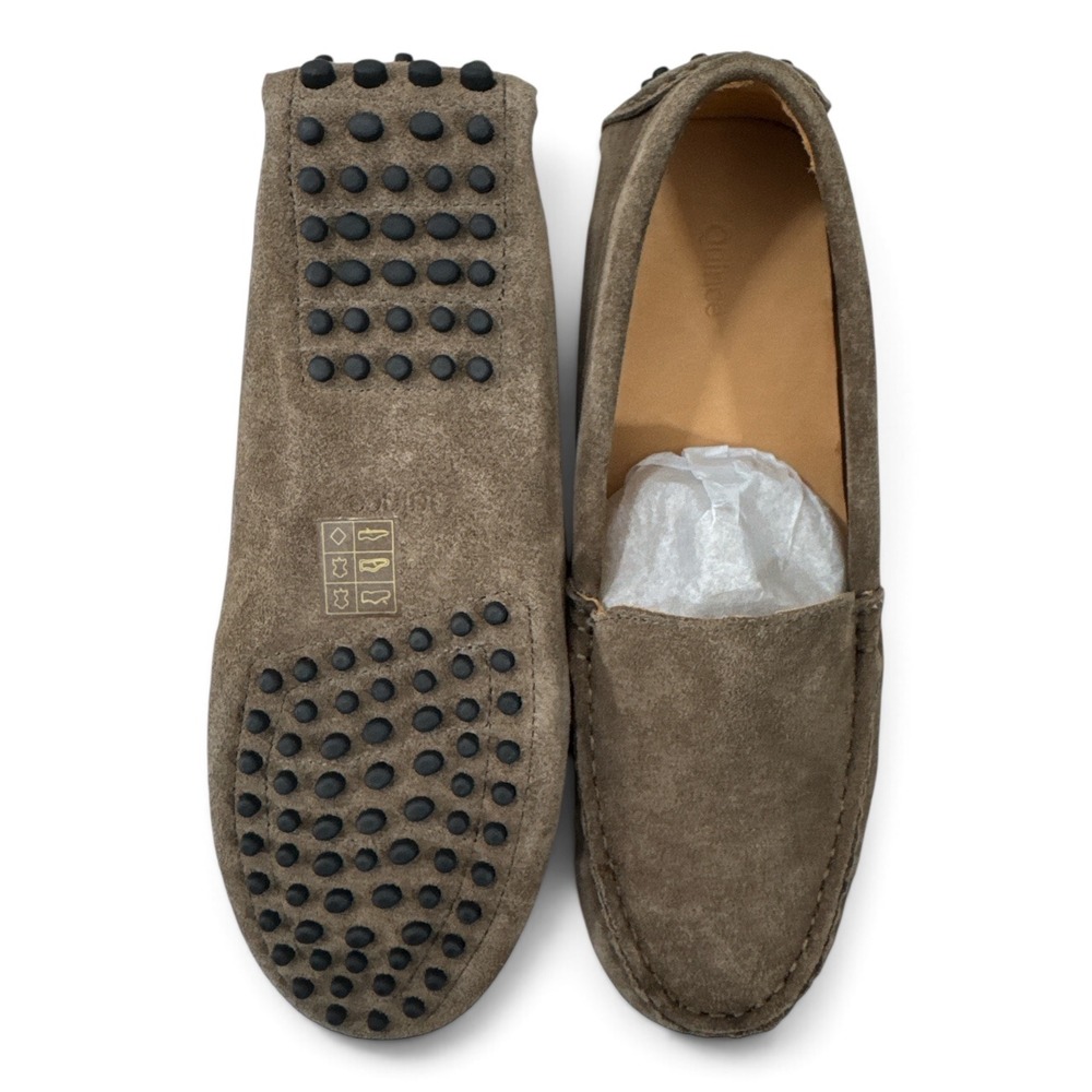 Quince Womens Suede Driver Loafers Medium Brown 8 LB74495-BSFLC005-17290 NIB - Picture 3 of 7